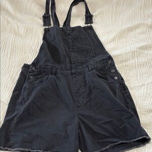 We The Free Charcoal Denim Overalls